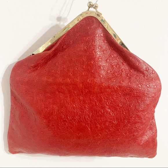 Unbranded Leather Envelope Clutch KissLock Closure - Picture 2 of 12